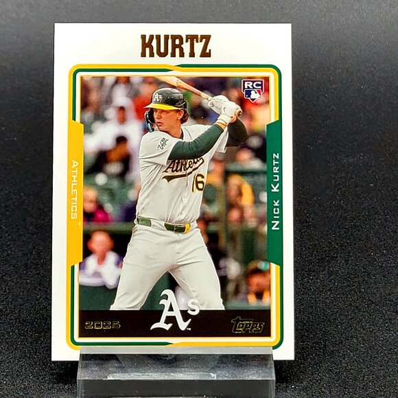 Three 2025 Nick Kurtz RC Topps 35th, Archives, Bowman Chrome Athletics - Picture 4 of 7